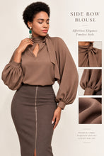 Load image into Gallery viewer, Selene Side bow blouse
